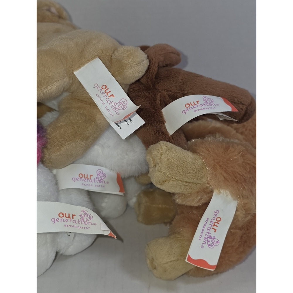 Our Generation Puppy Dog Plush Lot Of 6 Dogs, House, Carry Dog Bag & Accessories - Picture 5 of 16